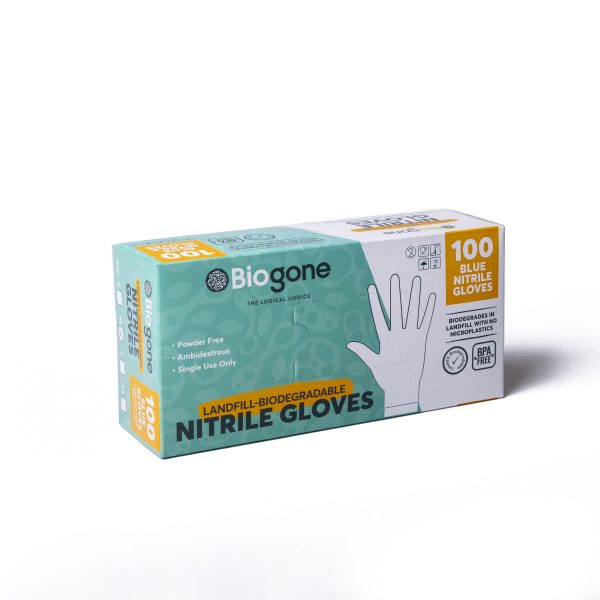 Nitrile Blue Gloves – Biodegradable - Image 2